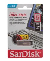 Флеш Диск Sandisk 32Gb Cruzer Ultra Flair USB3.0 серебристый/черный [SDCZ73-032G-G46]