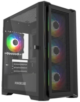 Корпус Powercase Alisio Micro X4B V2, Tempered Glass, 4х 120mm ARGB fans, ARGB HUB, чёрный, mATX [CAMCXB-A4]