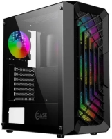 Корпус Powercase Mistral C4B, Tempered Glass, 4x 120mm 5-color fan, чёрный, ATX [CMICB-L4]