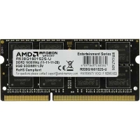 Оперативная память AMD 8GB DDR3 1600 Radeon SO-DIMM R5 Entertainment Series Black R538G1601S2S-U Non-ECC, CL11, 1.5V, RTL