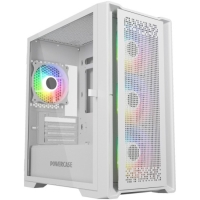 Корпус Powercase ByteFlow Micro White (CAMBFW-A4), Tempered Glass, 4х 120mm ARGB fans, ARGB HUB, белый, mATX