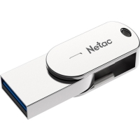Флеш диск Netac U785 16Gb <NT03U785C-016G-30PN>, USB3.0+TypeC, металлическая