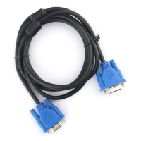 Кабель VGA Pro Cablexpert CC-PVGA-1.8M, 15M/15M, 1.8м, экран, феррит. кольца, пакет