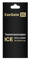 Термопрокладка ExeGate Ice EPG-13WMK (40x120x0.5 mm, 13,3 Вт/ (м•К))