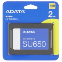 2TB; SSD; M.2; ADATA SU650; 520/450MB/s; TBW 1120Tb; [ASU650SS-2TT-R]