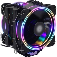 Кулер Alseye H120D v2 Universal (screw), TDP 200W, Heat Pipe:6mm*6pcs, 800-2000RPM, 11.6-35.3dB(A), RGB, RTL -