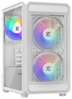 Корпус XASTRA A303M 3FRGB White (A303M-2FC14F-1FC12F-D-WH) mATX/Mesh/ tempered glass / 2x140mm + 1x120mm FRGB fans/ Door