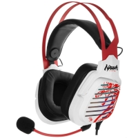 Наушники игровые A4Tech Bloody G560 Naraka, белый/красный, мониторные, USB, 2 м