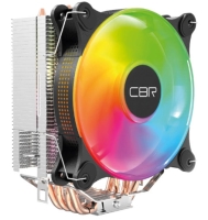 Кулер для процессора CBR CBR-CC-4180-ARGB-PWM черный/серебристый 120мм алюминий+медь, 2300RPM 34db 4-pin 180W