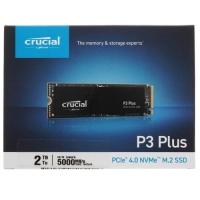 Накопитель SSD Crucial P3 Plus, 2Tb, PCIe 4.0 x4, M.2 2280, NVMe, R/W 5000/4200 [CT2000P3PSSD8]