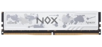 Оперативная память Apacer Nox, DDR5, 16GB (1x16 GB), 5600 MHz, CL40, DIMM, радиатор, белый [AH5U16G56C522MWAA-1]