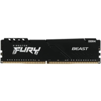 Оперативная память Kingston Fury Beast, DDR4, 16GB (1x16GB), 3200MHz, CL16, DIMM, с радиатором, черный [KF432C16BB1/16]