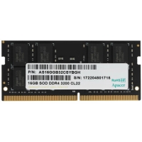 Оперативная память Apacer, DDR4, 16Gb (1x16Gb), 3200MHz, CL22, SO-DIMM [ES.16G21.GSH / AS16GGB32CSYBGH]