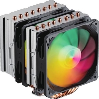 Кулер upHere D8SEC Black ARGB / 8HPx6mm, 280W TDP, dual tower, 2x120mm ARGB fans, 600-1600RPM, 68.2 CFM, 25dBA [D8SEC Black ARGB]