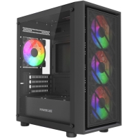 Корпус Powercase Mistral Micro EM16 (CMMEM16B-L4), Tempered Glass, 4x120mm FRGB fan, чёрный, mATX