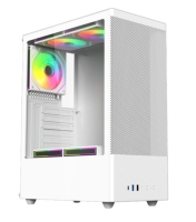 Корпус ACD Citadel 108W (AH-SI2G0W-00) ATX, Type-C + 2XUSB ports + HD audio combo, Mesh, TG, White