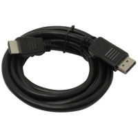 Кабель Bion BXP-CC-DP-HDMI-018 DisplayPort - HDMI, 20M/19M, однонаправленный конвертор сигнала с DisplayPort в HDMI, экран, 1,8м, черный