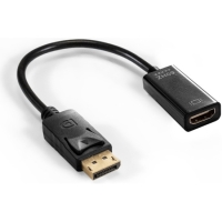 Кабель-переходник ExeGate EX-DPM-HDMIF-0.2 EX294707RUS DisplayPort-HDMI 20M/19F DP1.2 4K 60Hz 0,2м [EX294707RUS]