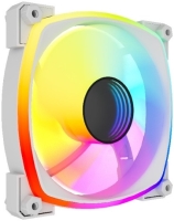 Вентилятор Powercase (M55MR-12W ARGB) White 120x120x25мм (PWM, 4pin PWM (M+F)+ 3pin ARGB (M+F), 600-1500 об/мин) Bulk