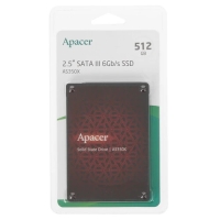 SSD 2.5" 512Gb Apacer AS350X Panther (AP512GAS350XR-1) SATA 2.5" 7mm, R560/W540 Mb/s, IOPS 80K, MTBF 1,5M, 3D NAND, Retail