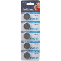 Батарейка GoPower CR2032 BL5 Lithium 3V (5/100/2000)