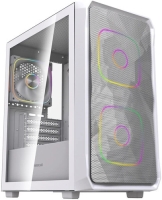 Корпус Powercase Mistral SM06 ARGB (CMMSM06W-A3), Tempered Glass, 3x120mm ARGB PWM fans, белый, mATX