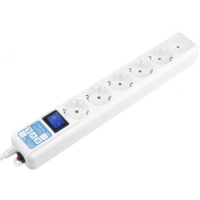 Фильтр-удлинитель Power Cube 3,0 м 6 розеток с заземлением (белый) 16А/3,5кВт/ Surge protector Power Cube 3,0 m 6 outlets (white) 16A / 3,5kVt