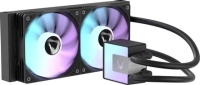 СВО Formula Ice Jet Glow 240 (Ice Jet Glow 240 BK) ARGB Soc-AM5/AM4/1200/2066/1700/1851 черный 4-pin 1-27.2dB Al+Cu 310W Ret