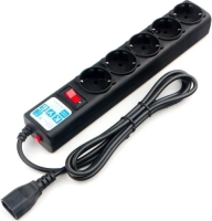 Сетевой фильтр Surge protector Power Cube 1.9m for conn. to UPS(C14) 5 outlets, 10A черный/графит